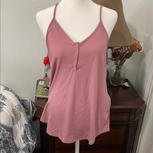Source Unknown Pink Relaxed Buttoned Camisole